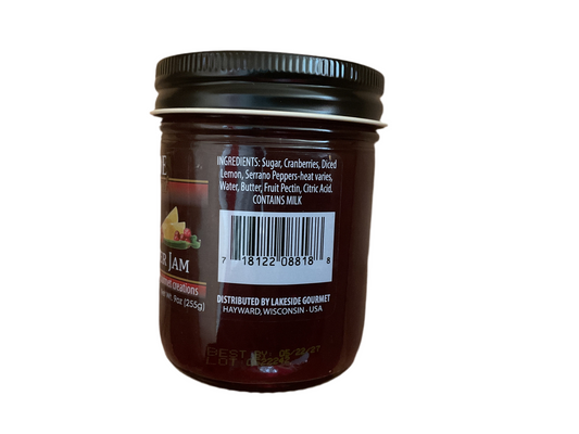 Lakeside Gourmet Cranberry Lemon & Serrano Pepper Jam