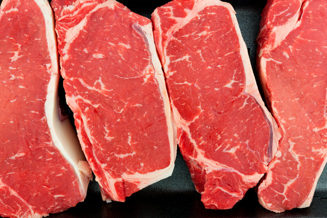 Raw New York strip steak — Stittsworth Meats, Bemidji MN