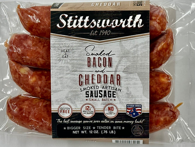 Stittsworth Bacon and Cheddar Brats - A Sizzling Delight for Your Taste Buds | Sausage & Brats | Stittsworth Meats