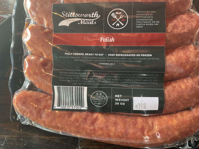 Polish Brats | Sausage & Brats | Stittsworth Meats