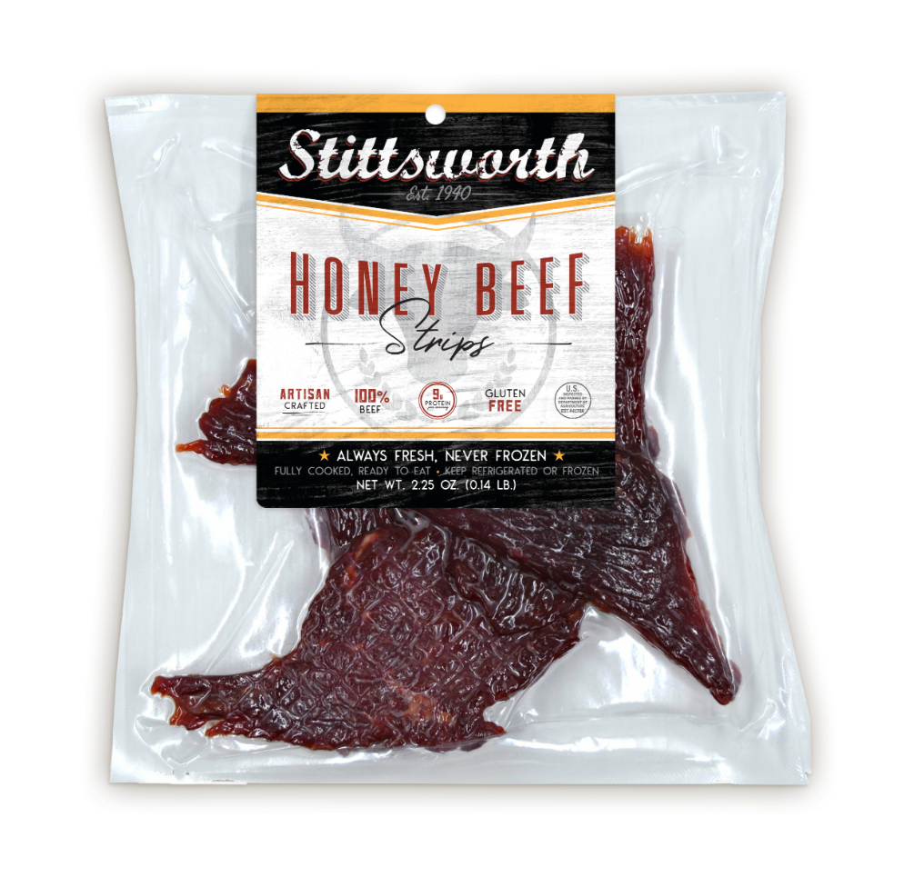 Fresh Honey Beef Jerky Strips - A Sweet and Nutritious Snack | Jerky & Meat Sticks | Stittsworth Meats