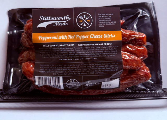 Pepperoni with Hot Pepper Cheese Sticks