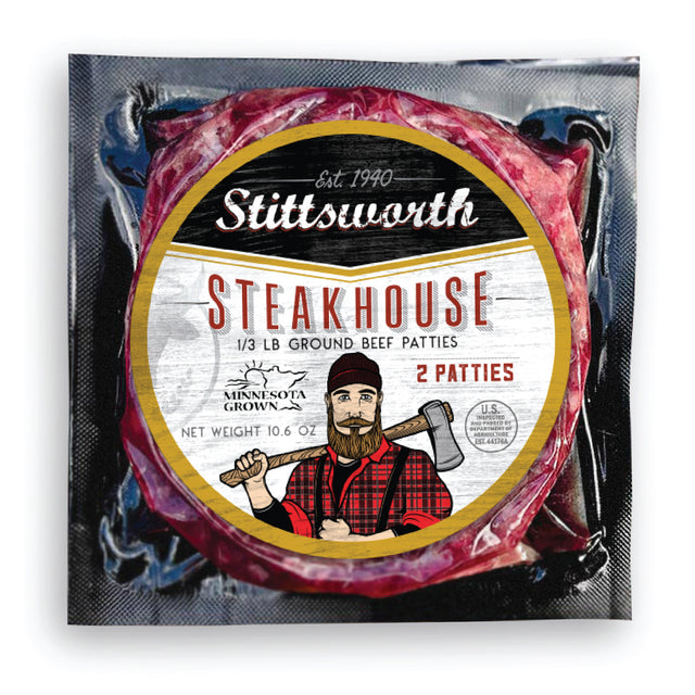 Steakhouse Ground Beef Patties (2-Pack) - Stittsworth Meats Bemidji MN
