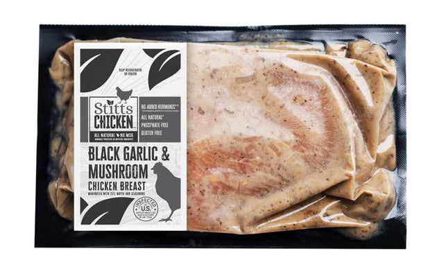 Black Garlic & Mushroom Chicken Breast - Stittsworth Meats Bemidji MN