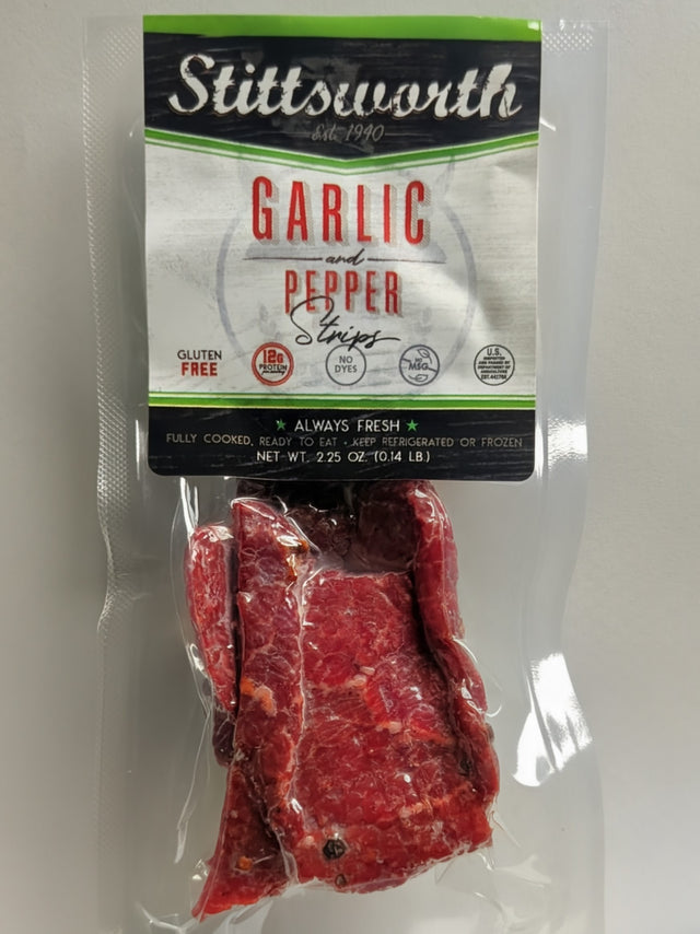 Garlic Pepper Beef Strips
