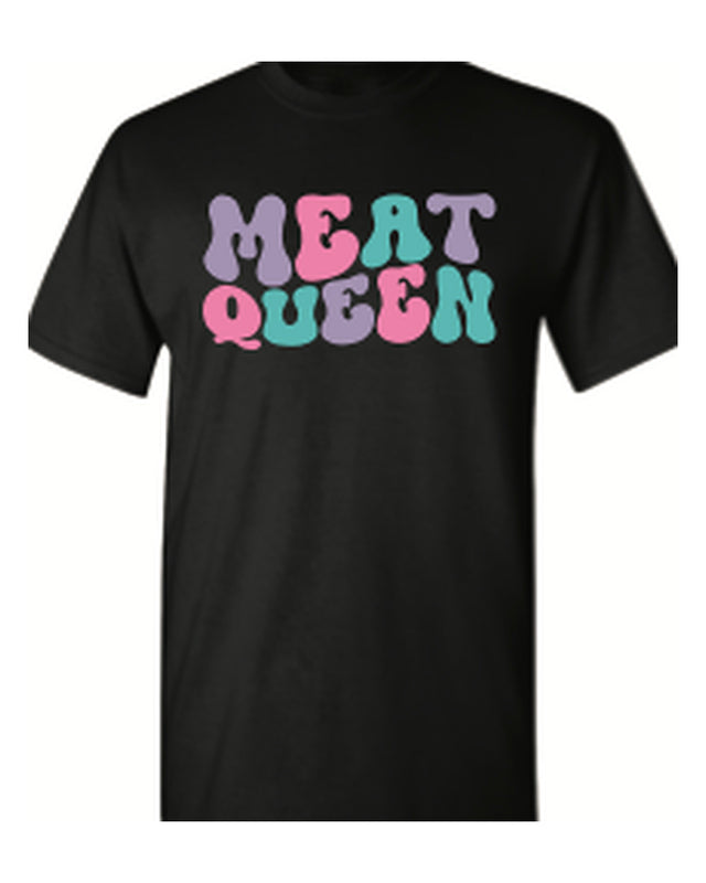 Meat Queen retro t-shirt — Black