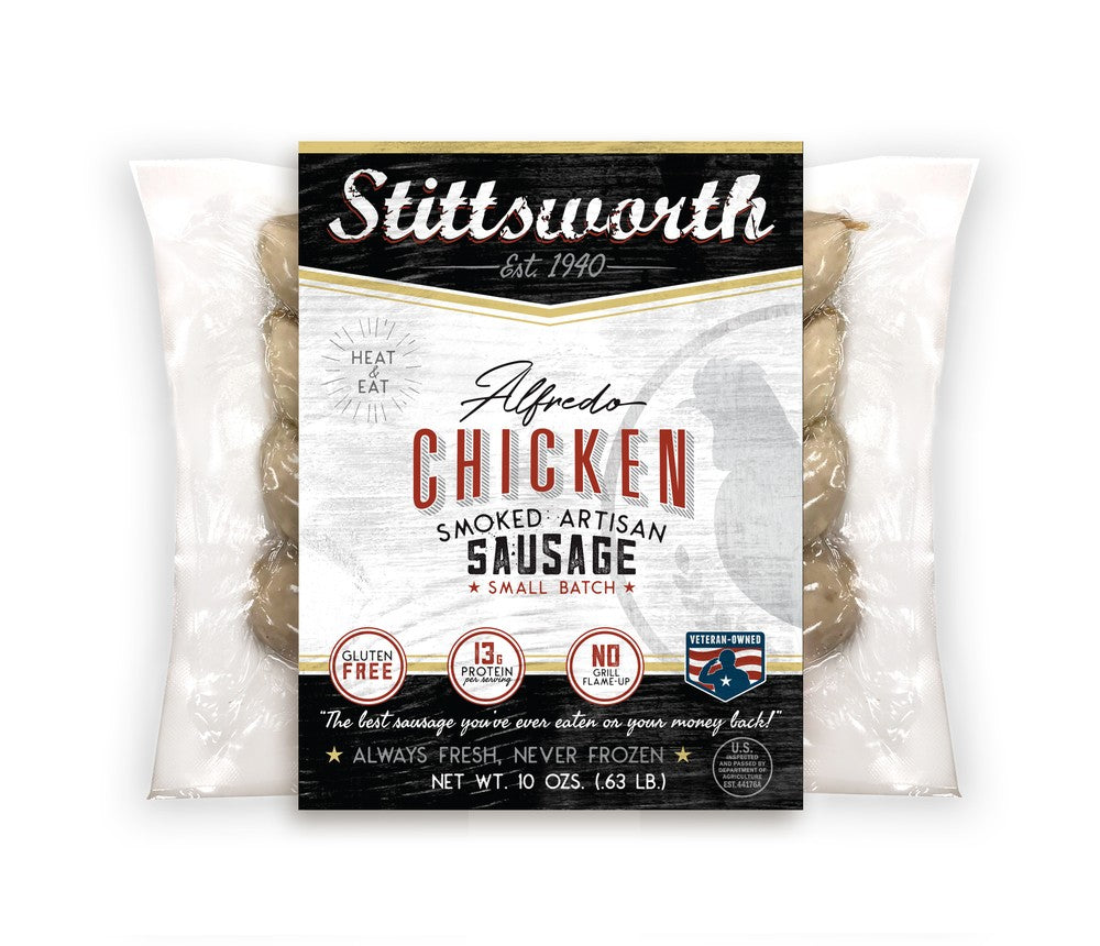 Chicken Alfredo Brats | Stittsworth Meats