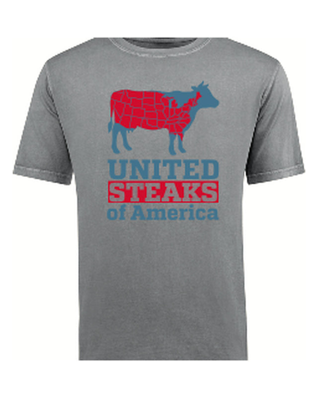 United Steaks of America t-shirt — vintage cement wash, Stittsworth Meats apparel